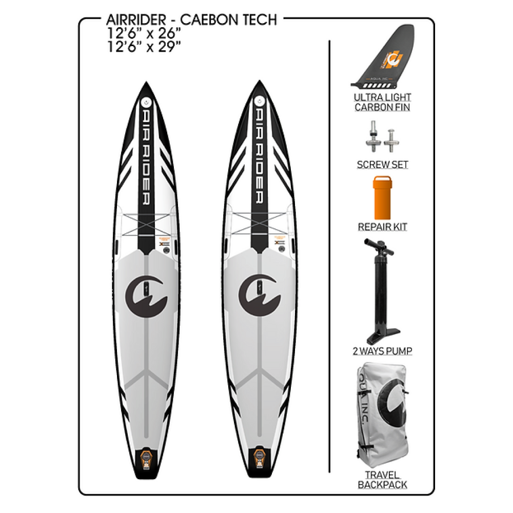 Надувна SUP дошка Aqua Inc AIRRIDER 12'6"x29" CARBON TECH